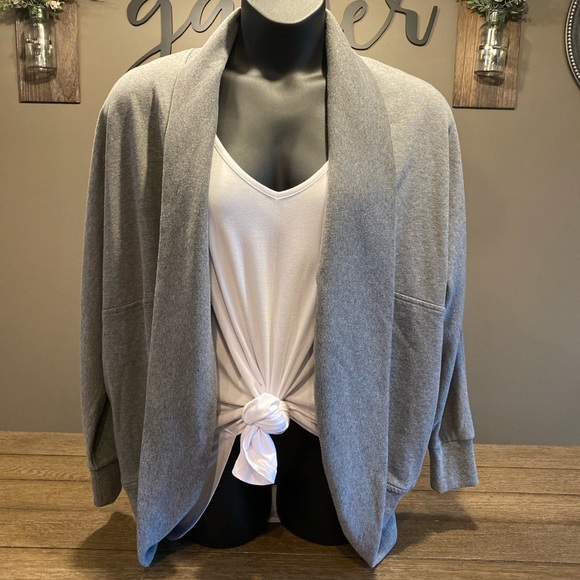 Jersey Sweatshirt Style Cardigan - Picture 2 of 4